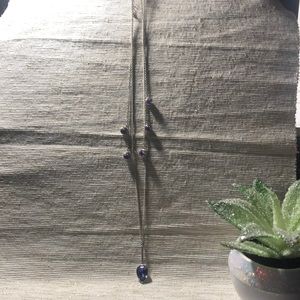 Touchstone crystal necklace purple